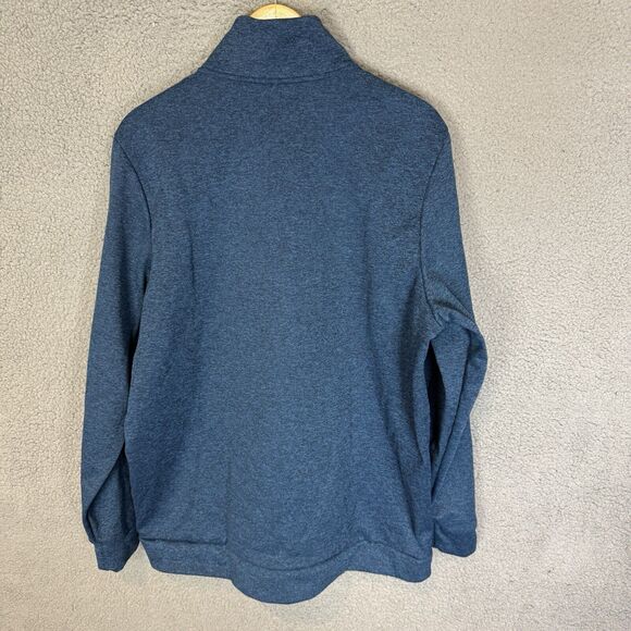 Nike Sweater Mens L Blue Therma Fit‎ Pullover Sweatshirt 1/4 Zip Long Sleeve - Picture 7 of 7